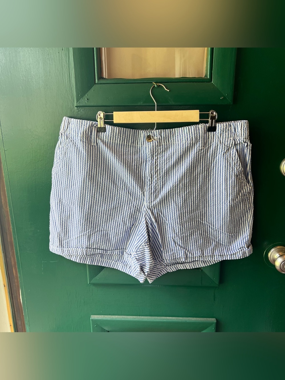 Old Navy Blue and White Seersucker Shorts